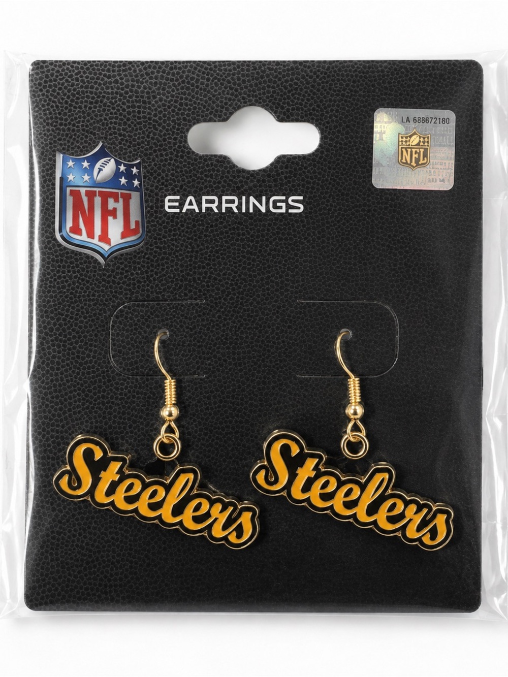NFL Steelers Gold and Black Earrings NEW